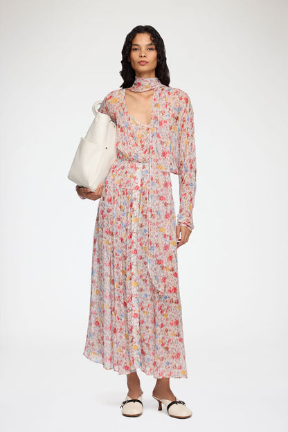 Dress in Floral Silk