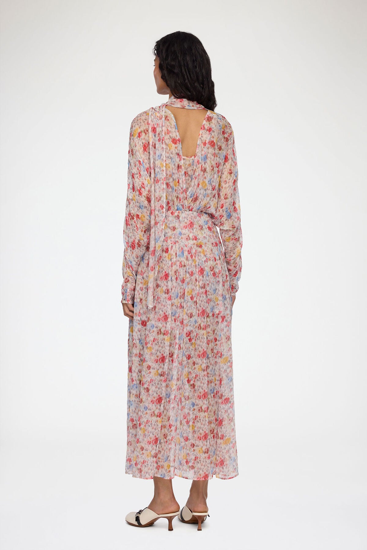 Dress in Floral Silk