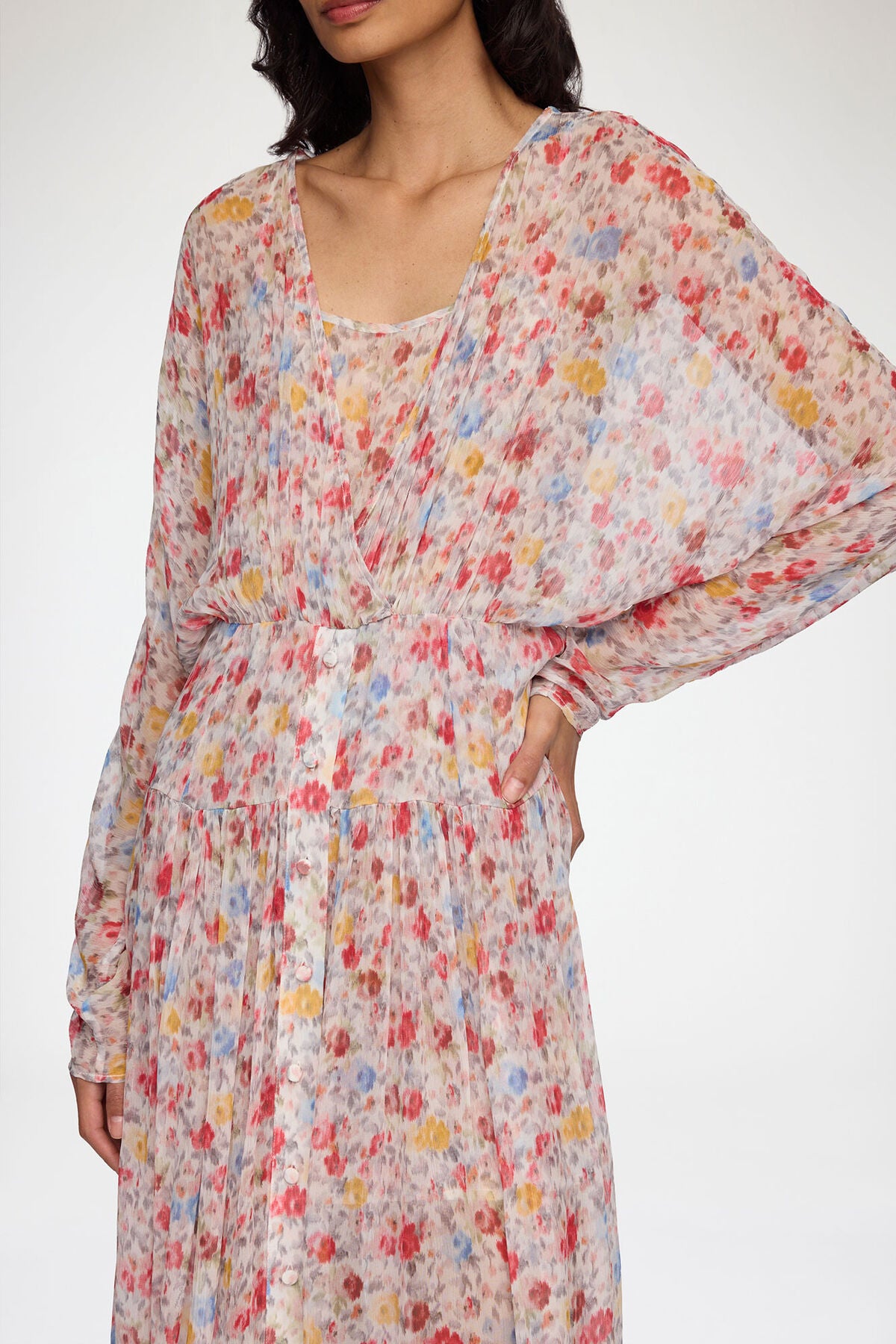 Dress in Floral Silk