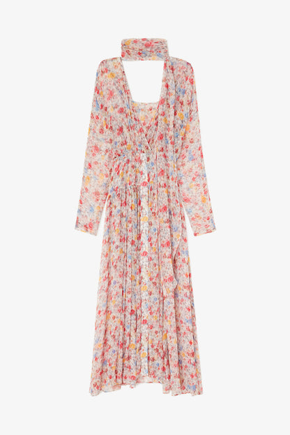 Dress in Floral Silk