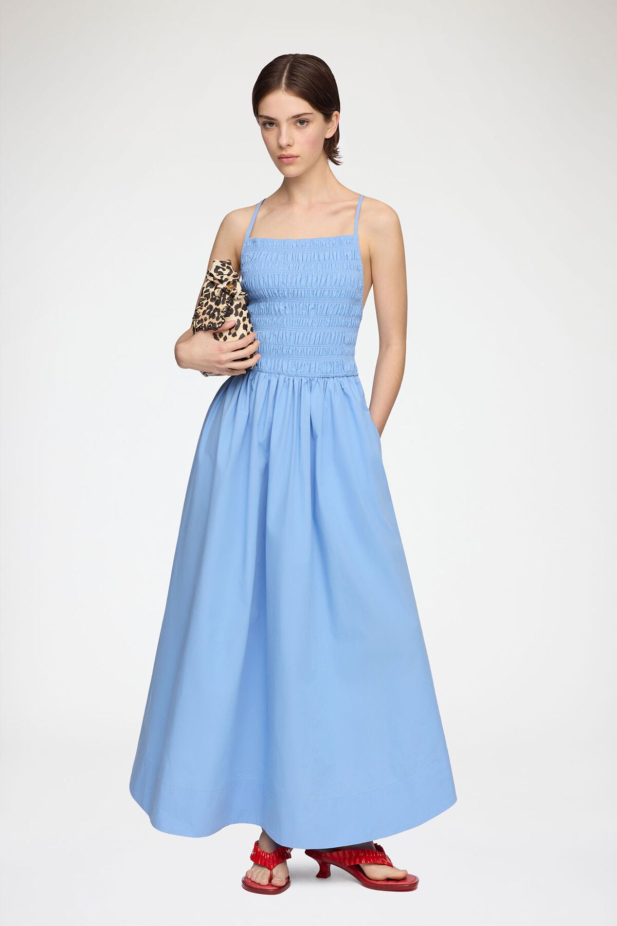Dress in Blue Poplin