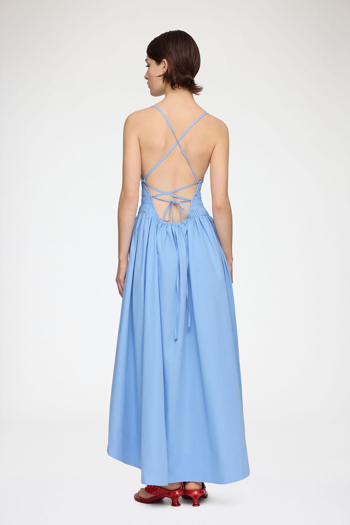 Dress in Blue Poplin