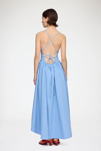 Dress in Blue Poplin