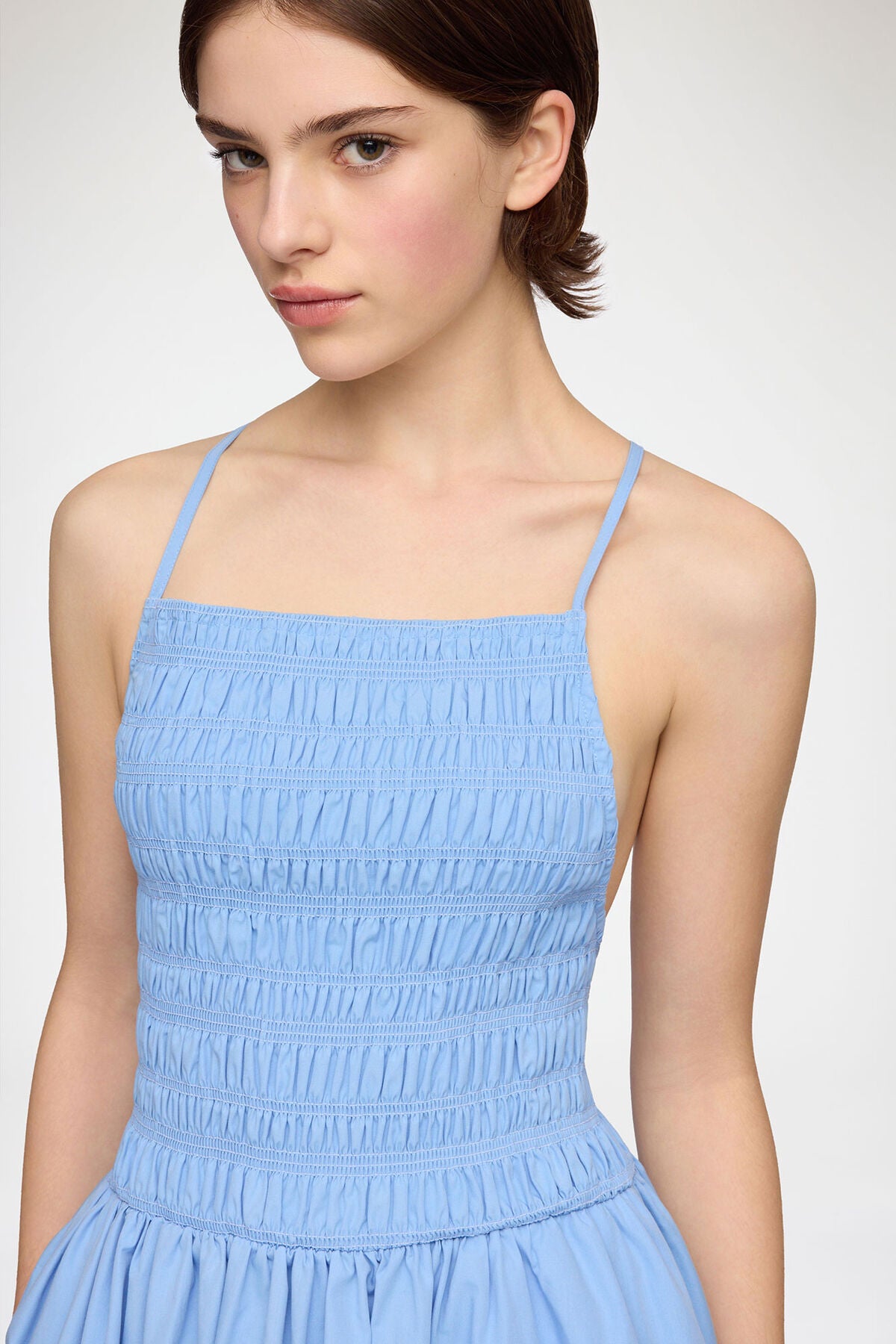 Dress in Blue Poplin