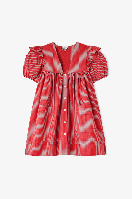 Mini Dress in Striped Cotton