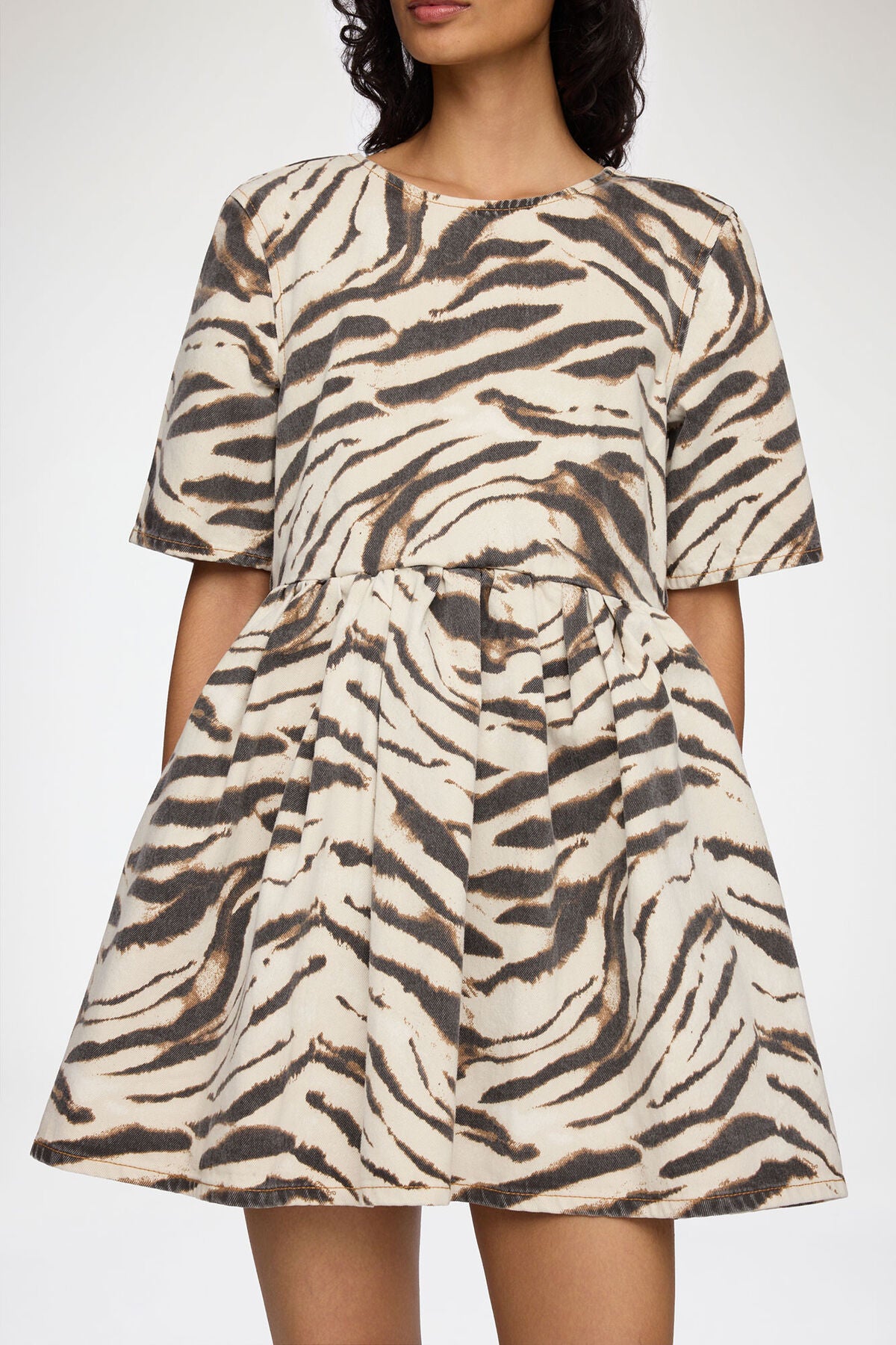 Dress in Zebra Denim