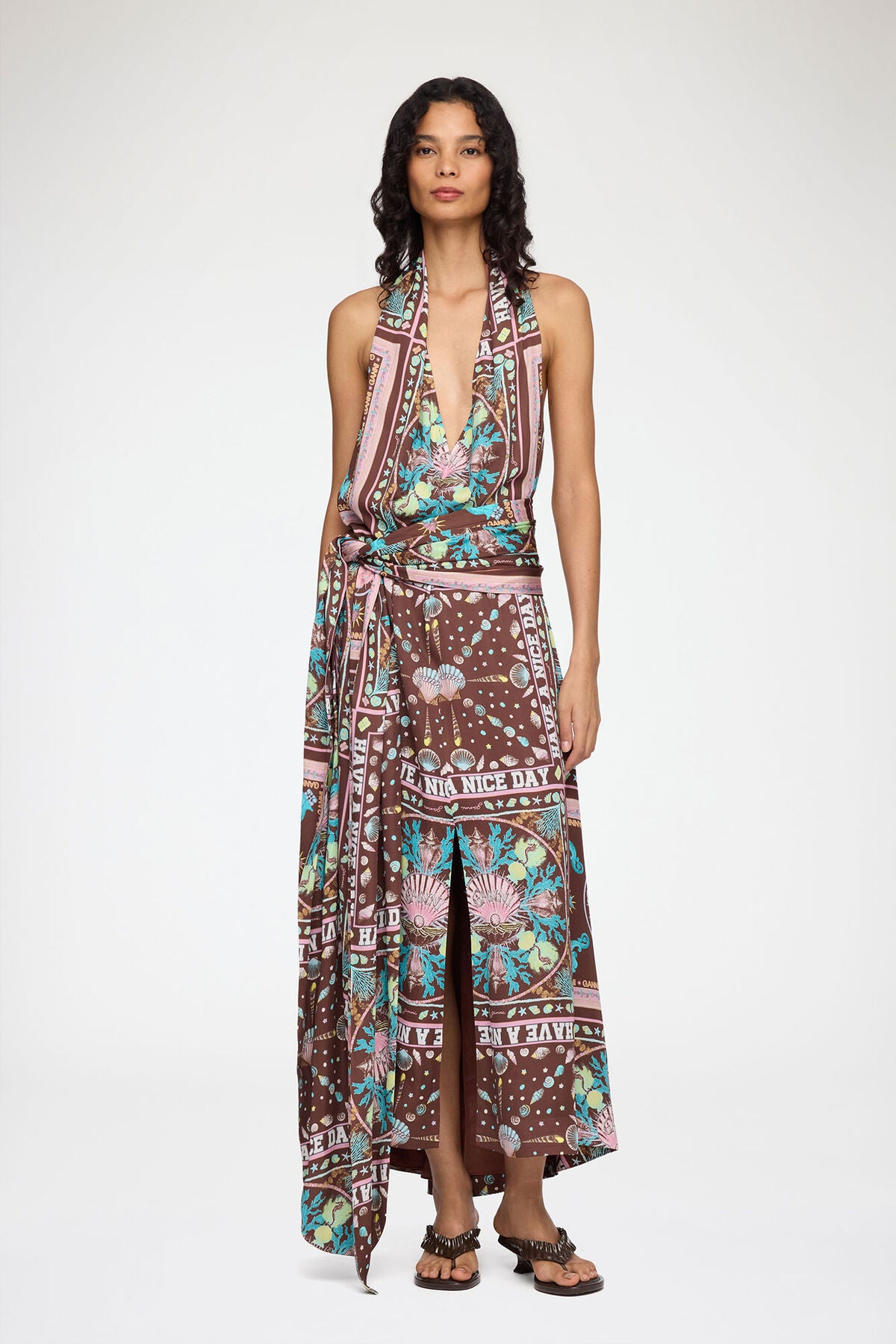 Dress in Printed Twill