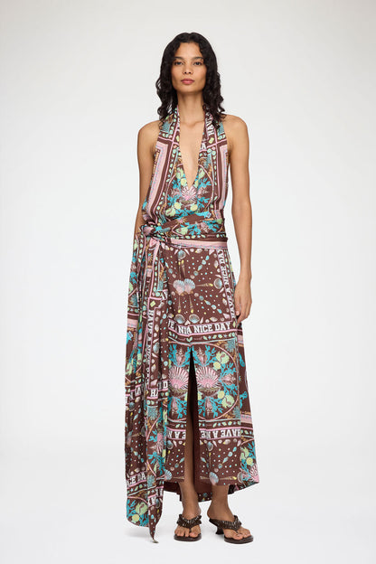 Dress in Printed Twill
