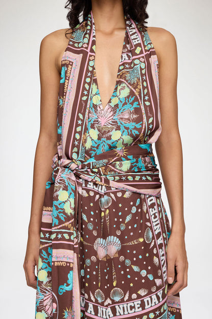 Dress in Printed Twill