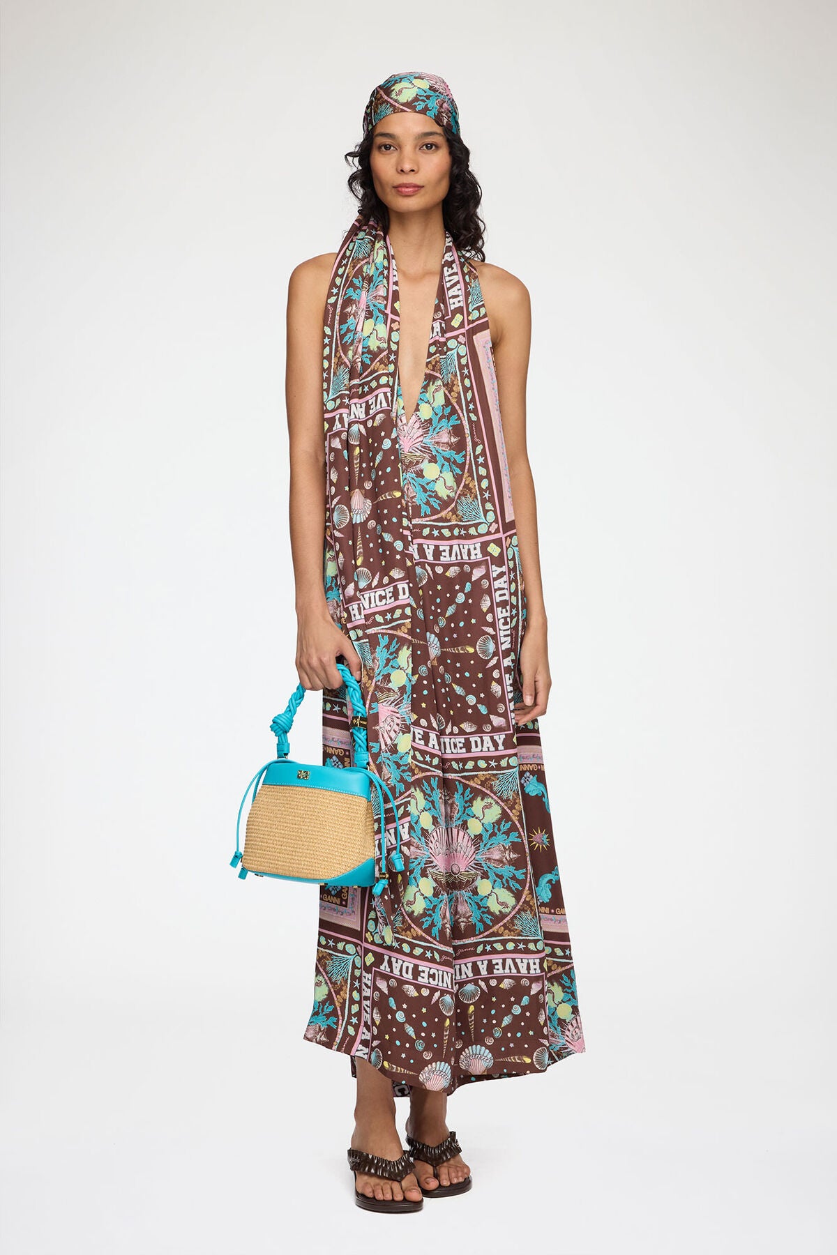 Dress in Printed Twill