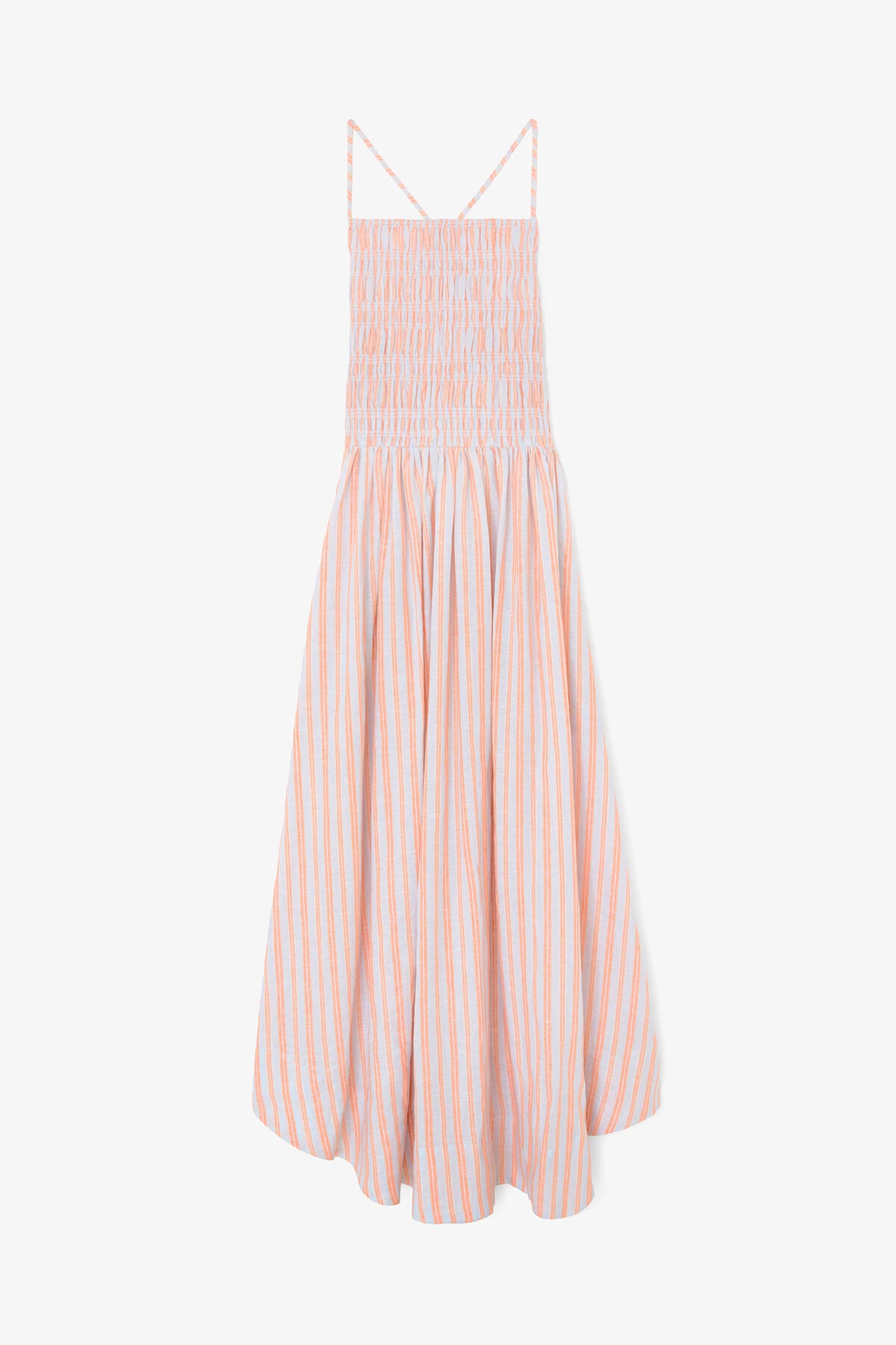 Dress in Striped Linen