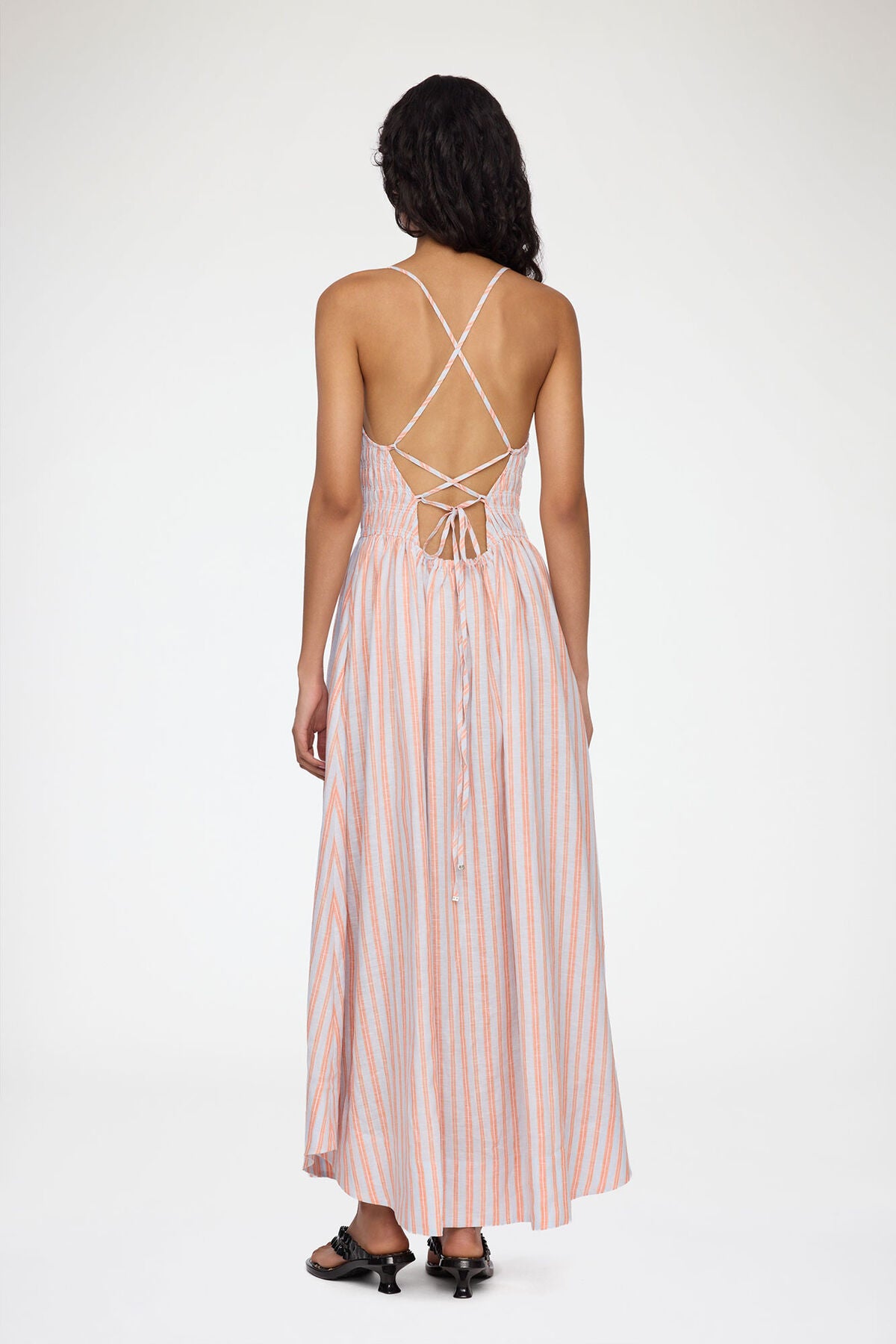 Dress in Striped Linen