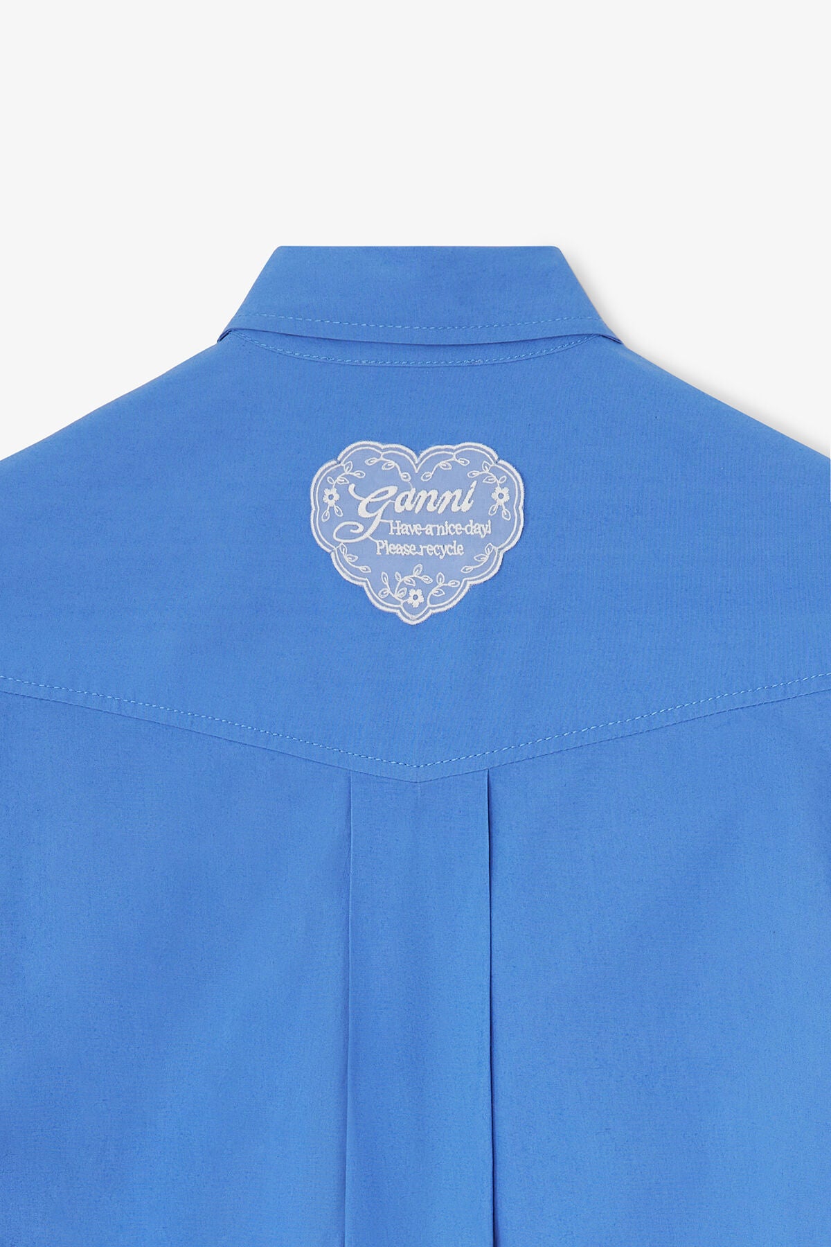 Shirt Dress in Blue Cotton