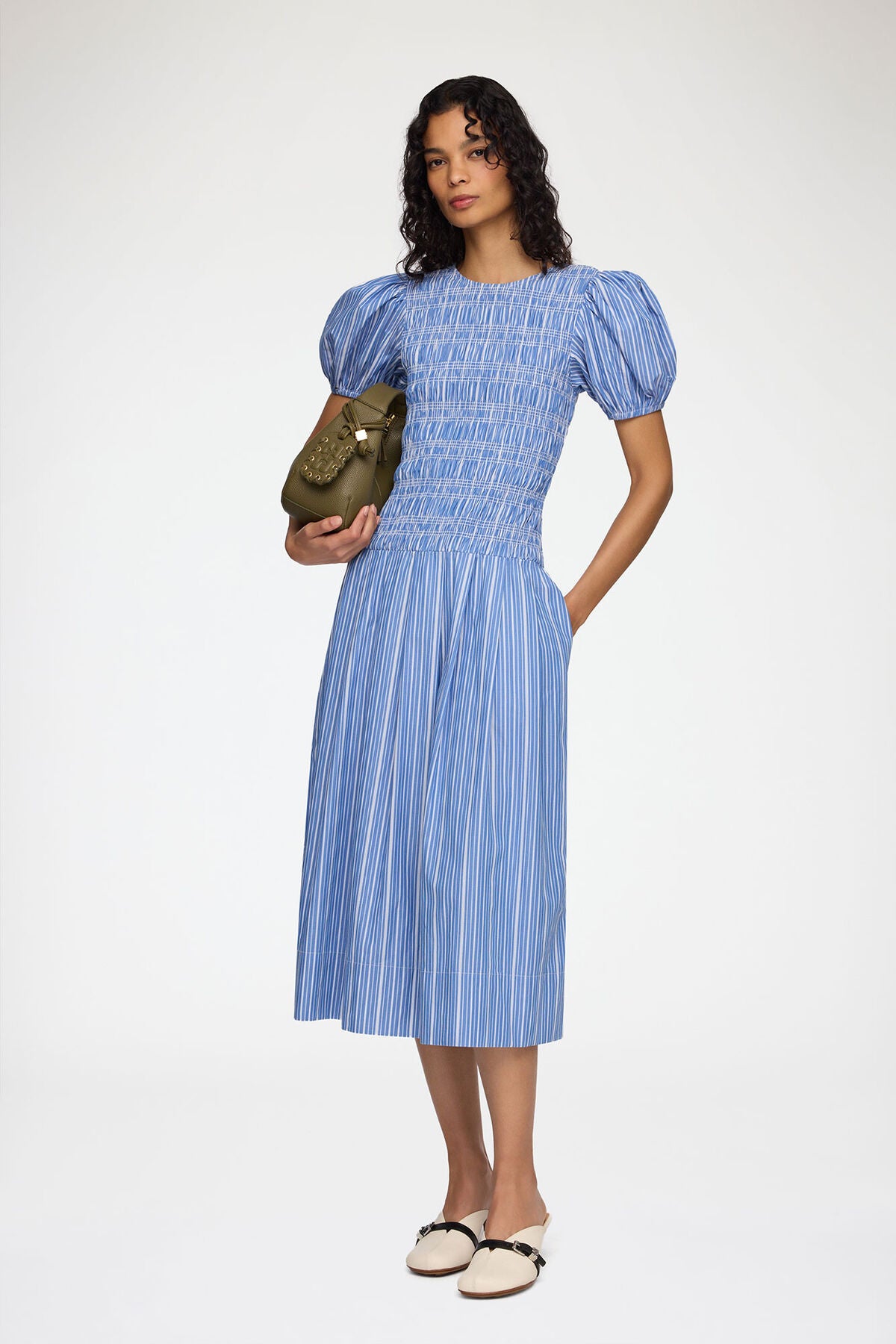 Dress in Striped Cotton