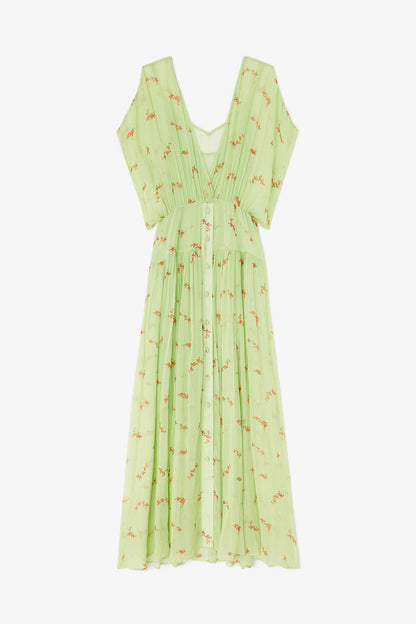Dress in Green Silk