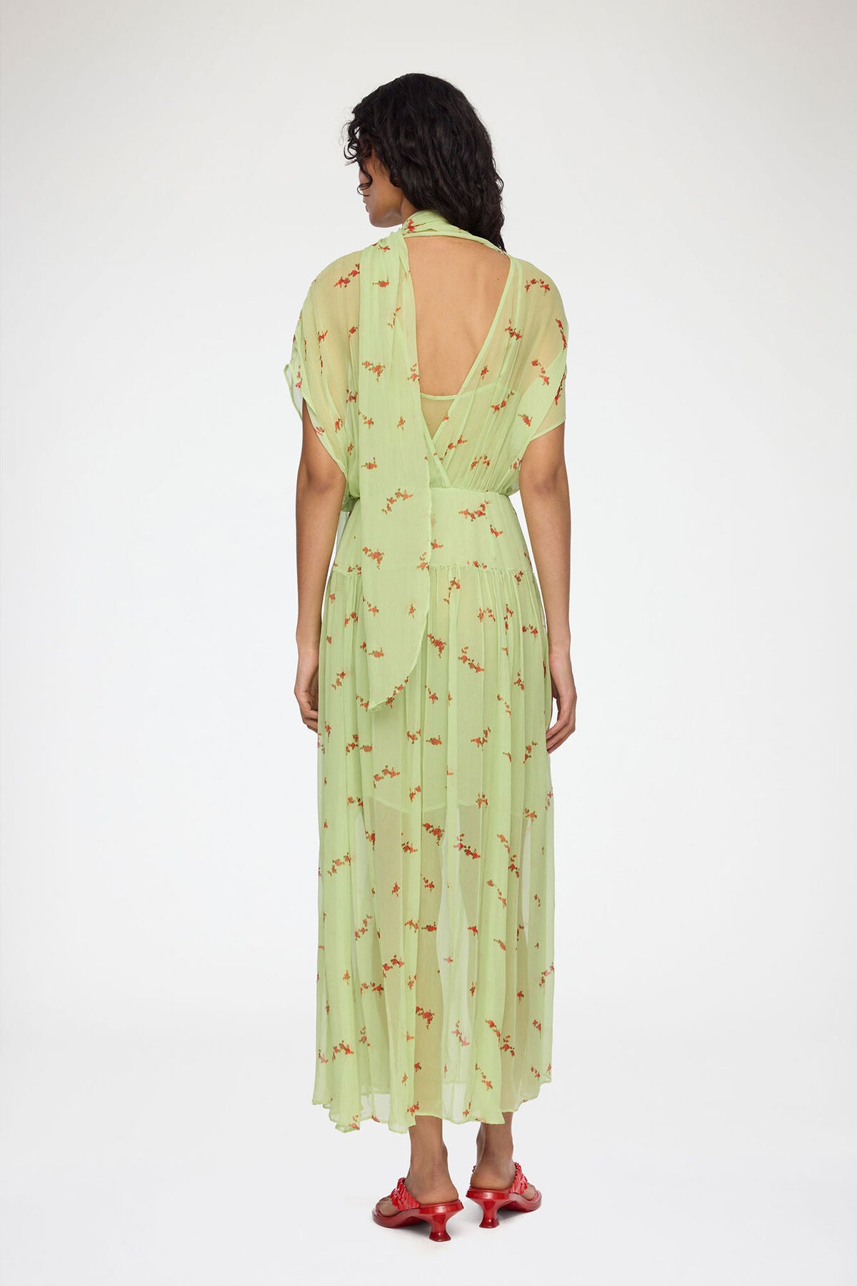 Dress in Green Silk