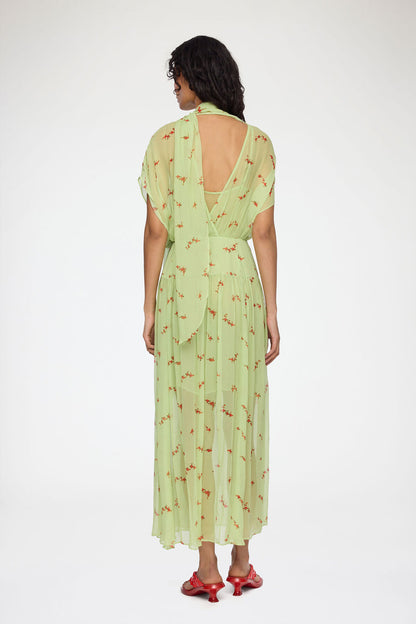 Dress in Green Silk