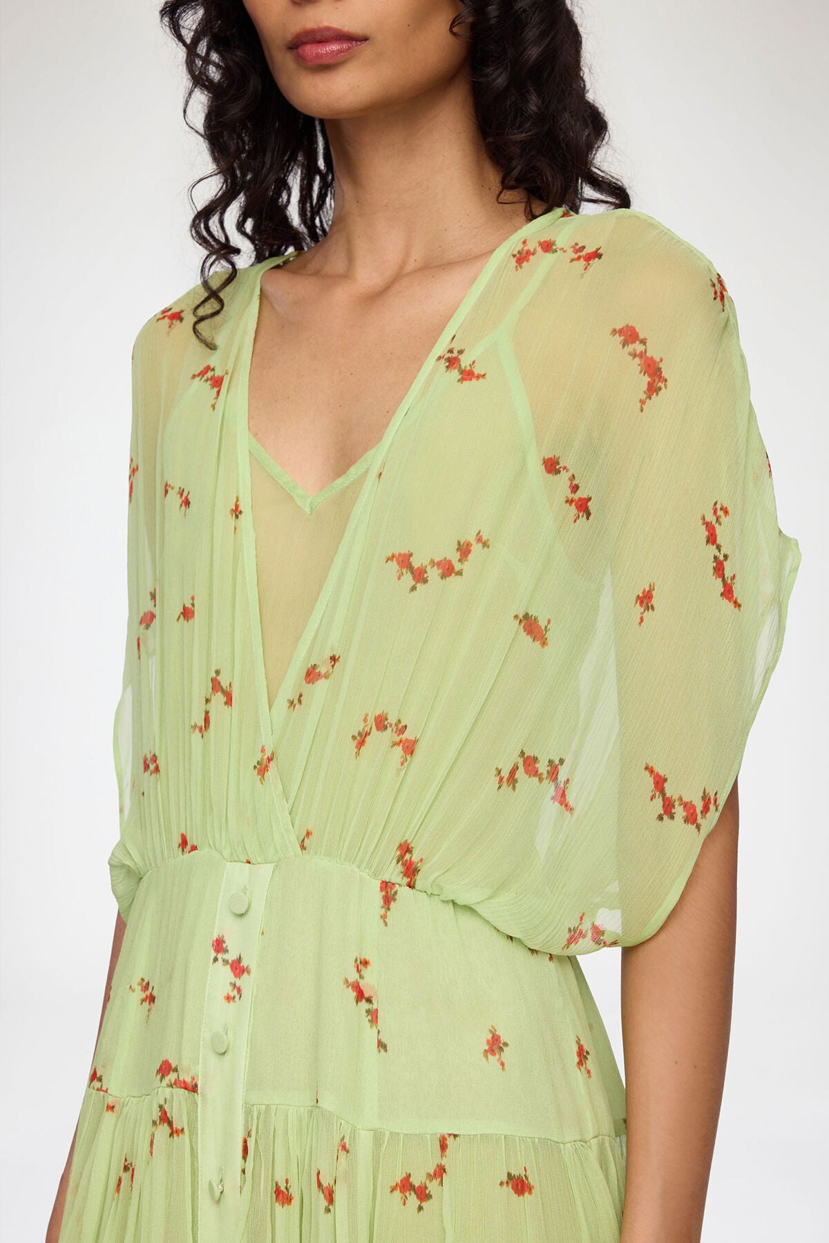 Dress in Green Silk