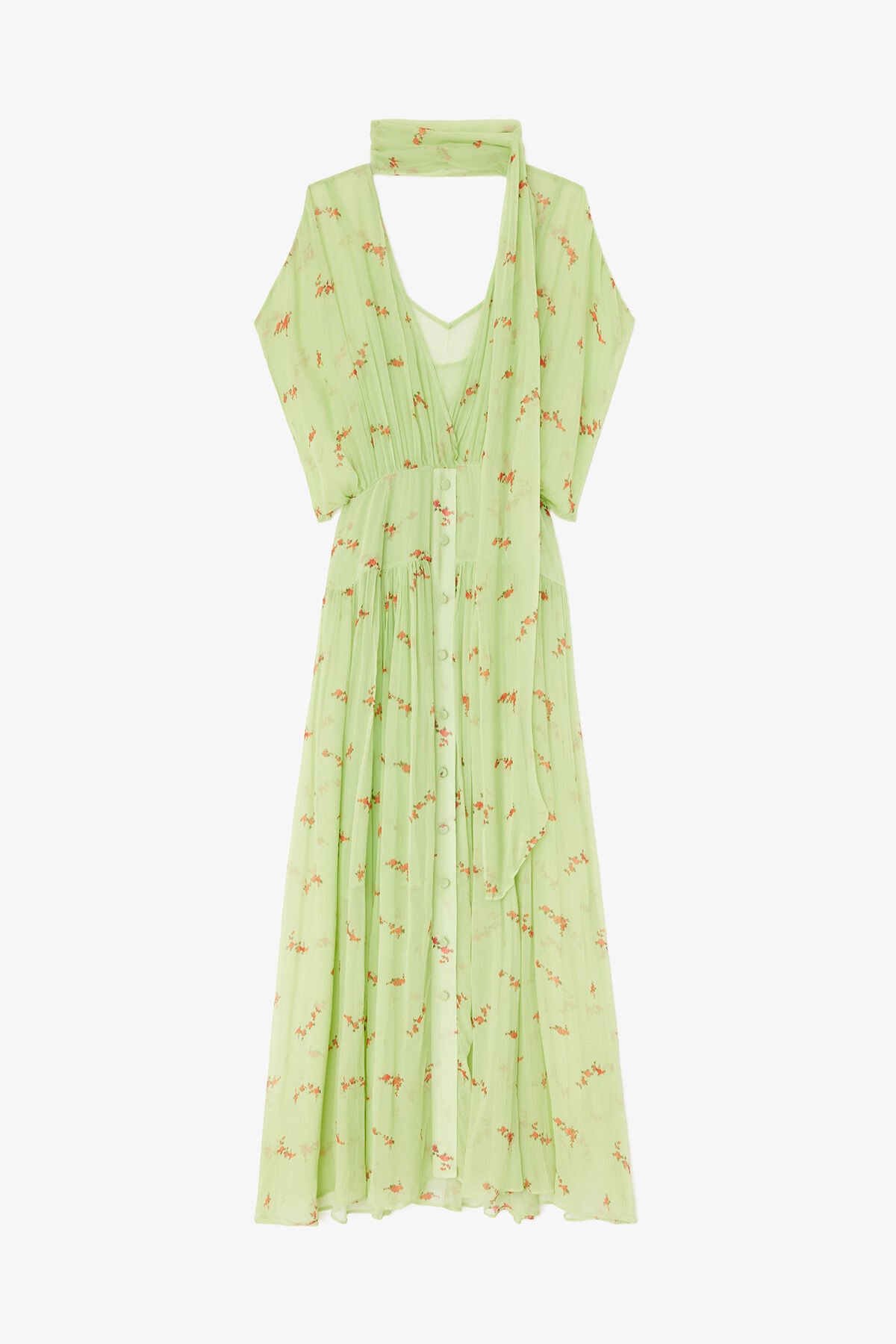 Dress in Green Silk