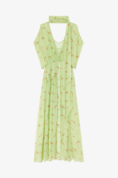 Dress in Green Silk