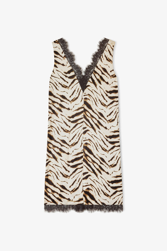 Dress in Zebra Satin