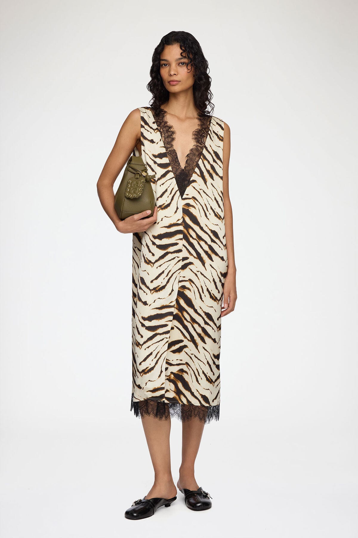 Dress in Zebra Satin