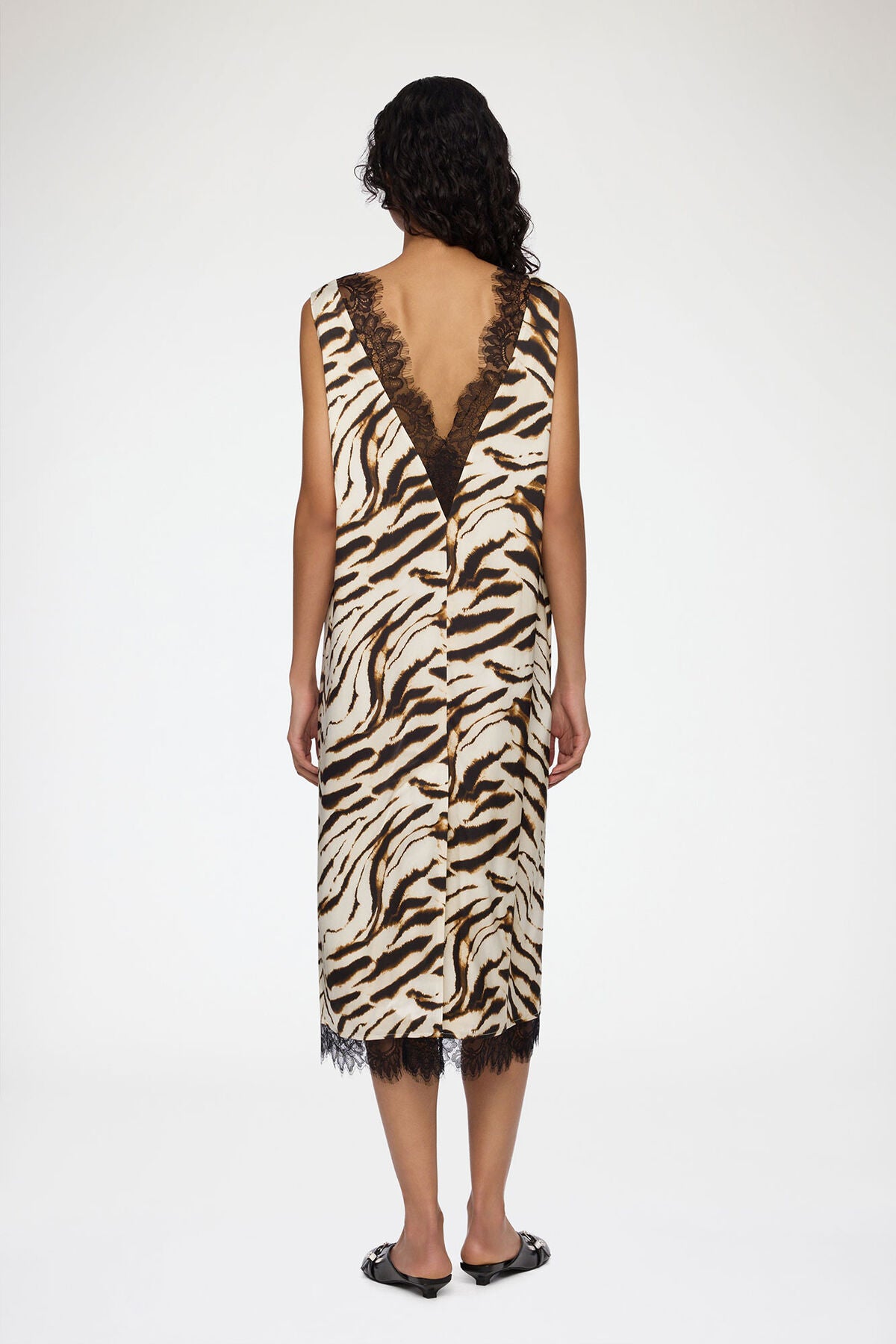 Dress in Zebra Satin