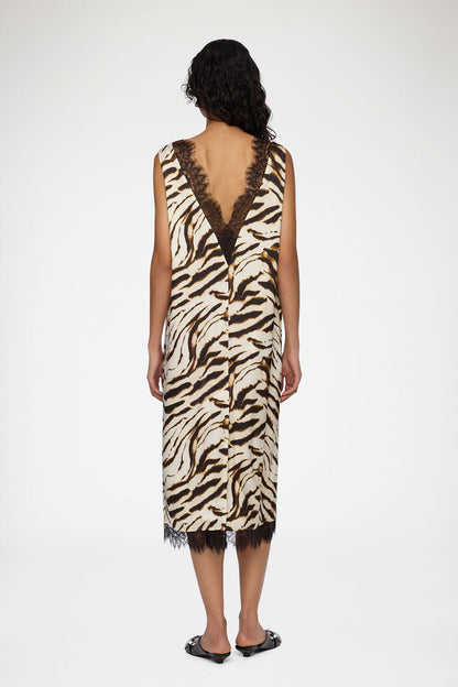 Dress in Zebra Satin