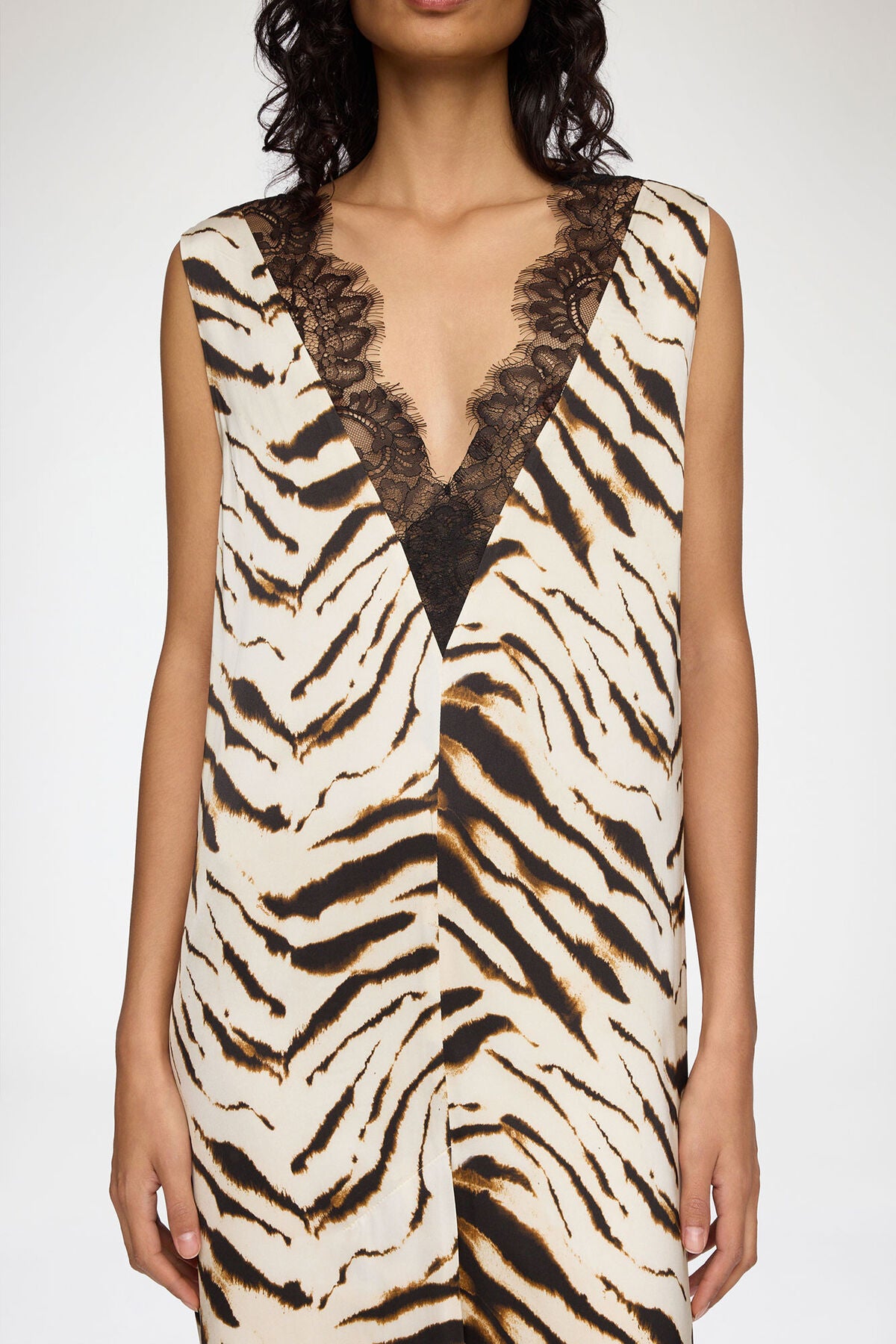 Dress in Zebra Satin