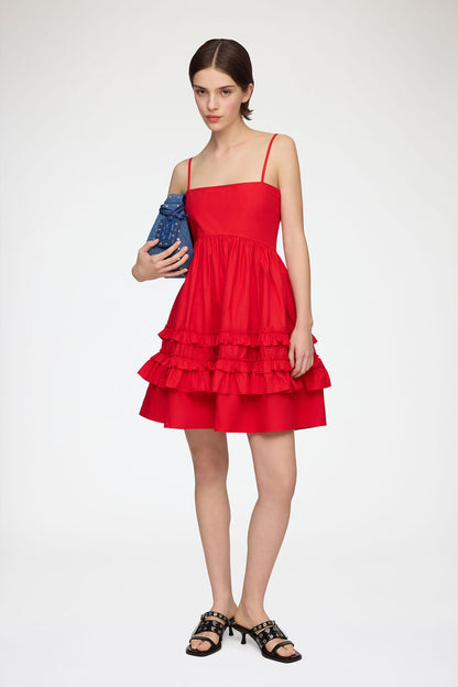 Dress in Red Cotton