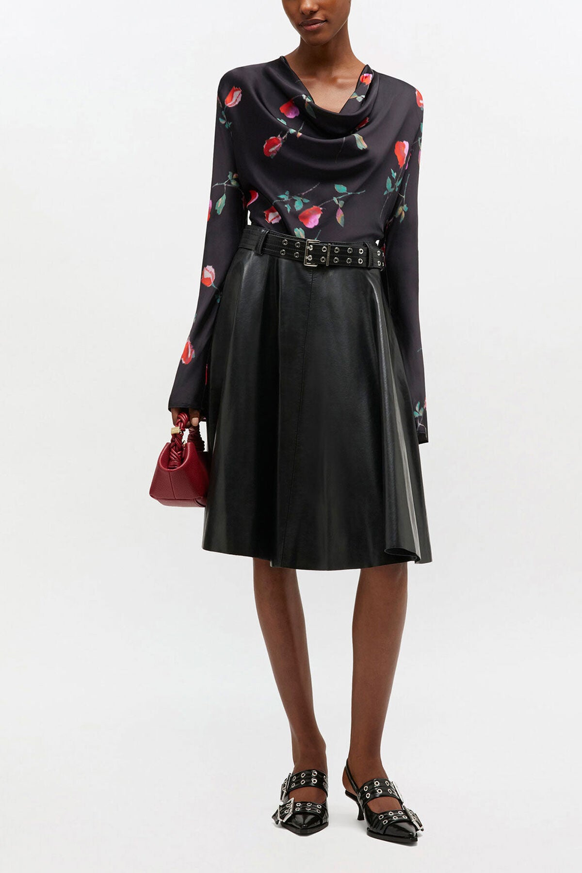 Printed Satin Blouse