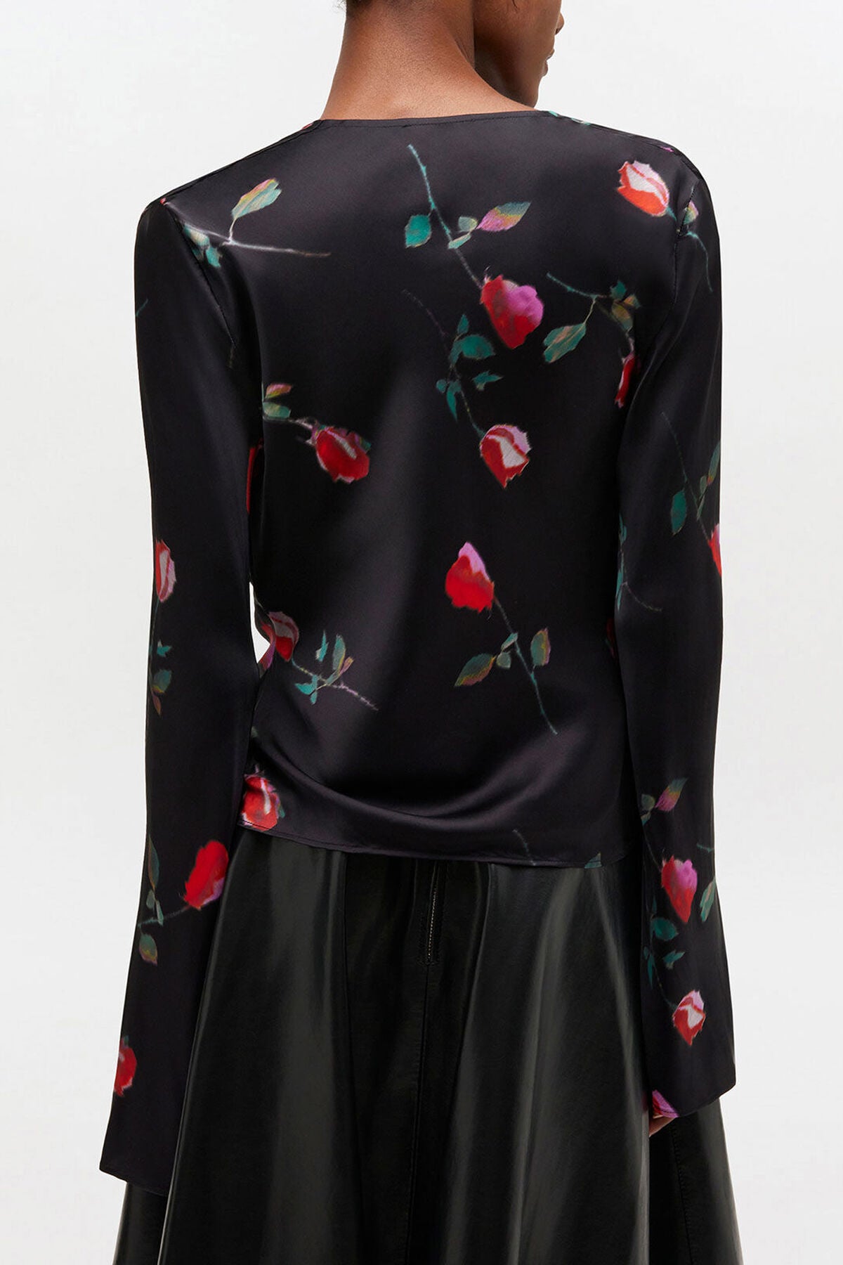 Printed Satin Blouse
