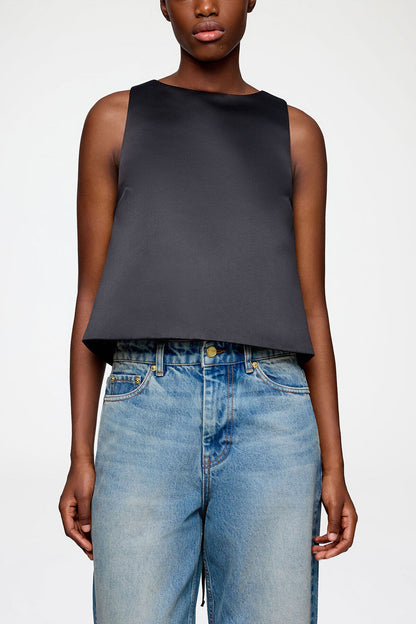 Top in Black Satin