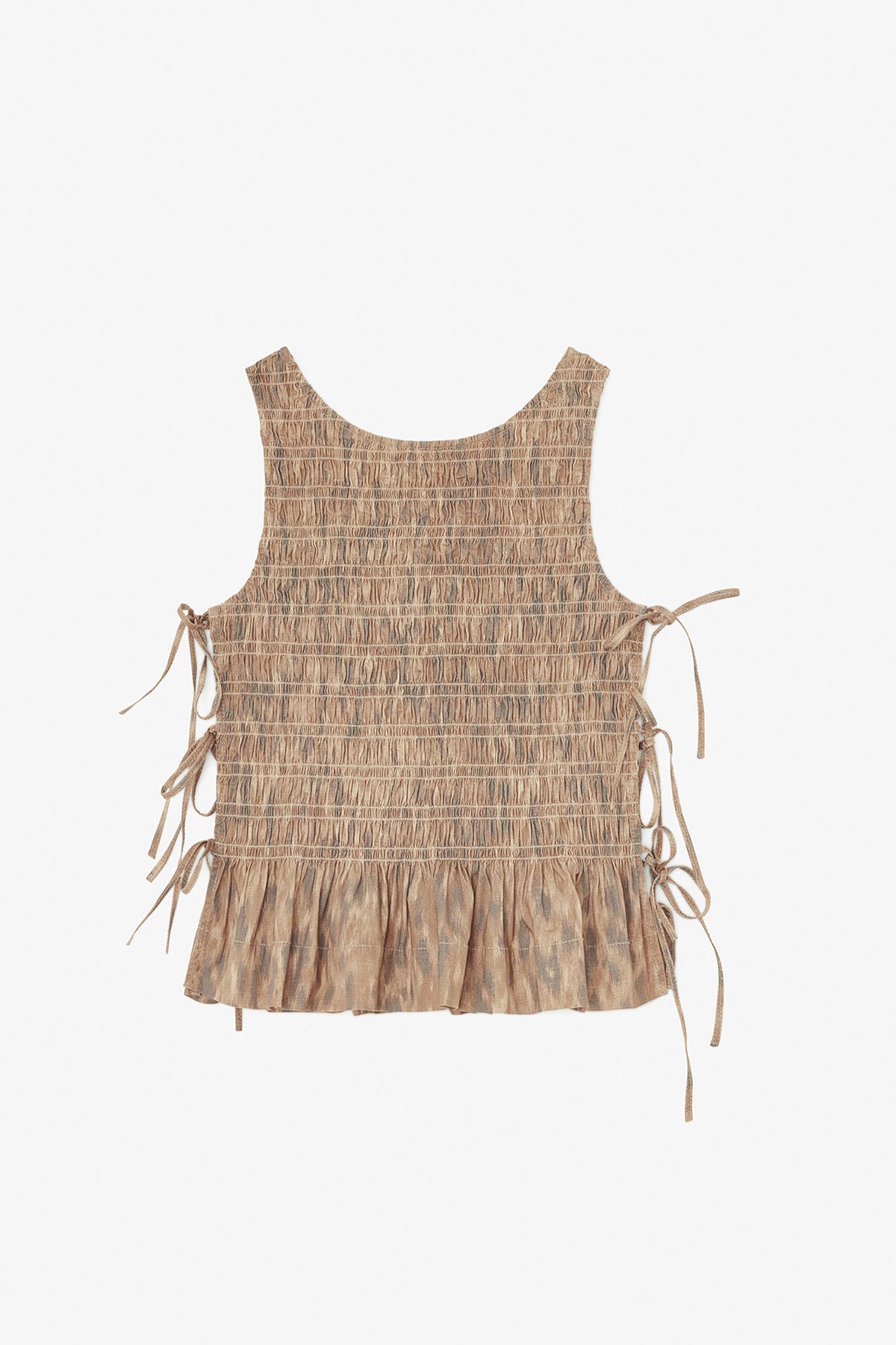 Smock Top in Printed Stretch