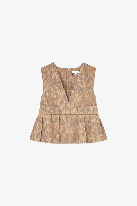Top in Printed Cotton