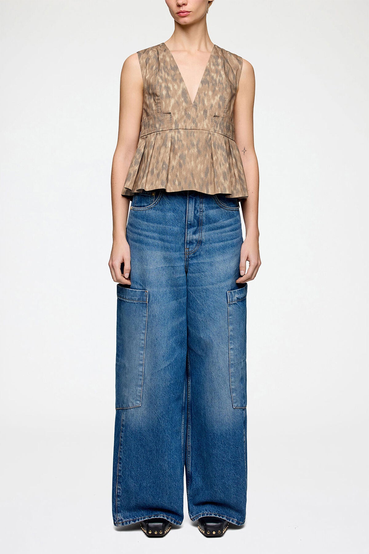 Top in Printed Cotton