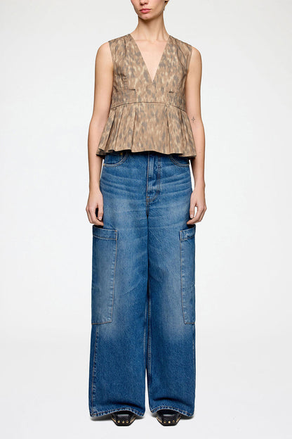 Top in Printed Cotton