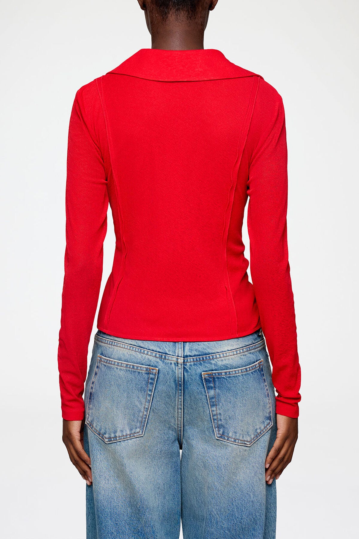 Shirt in Red Marl Mesh