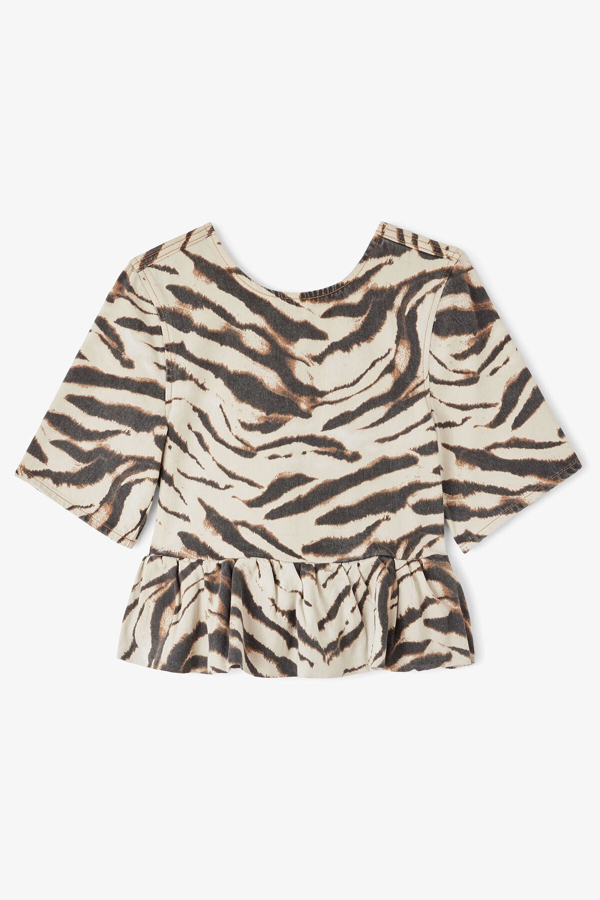 Top in Zebra Denim