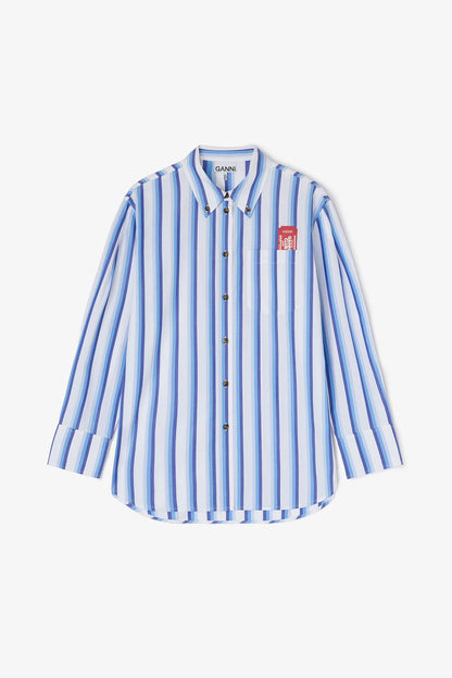 Striped Paris GANNI Club Shirt