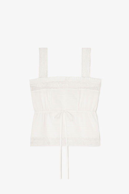 Top in White Cotton