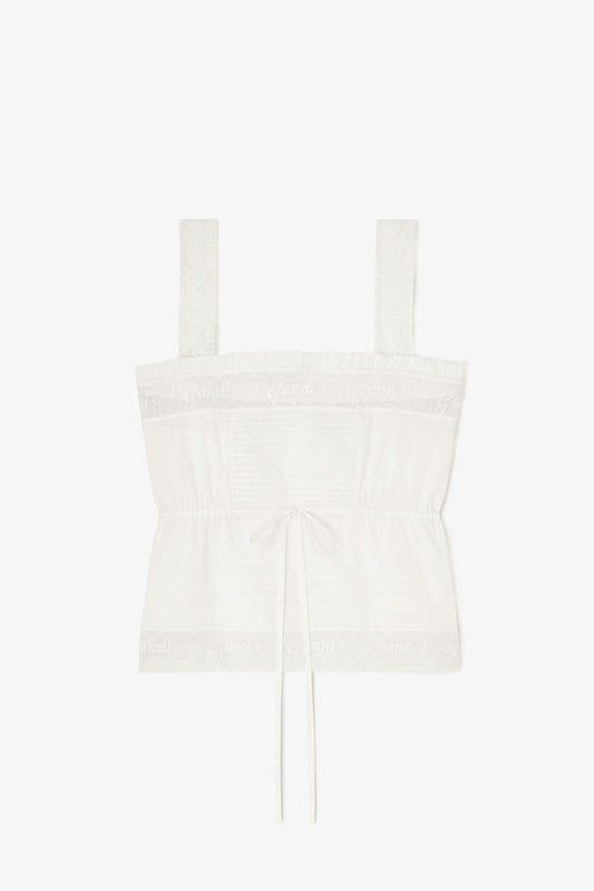 Top in White Cotton