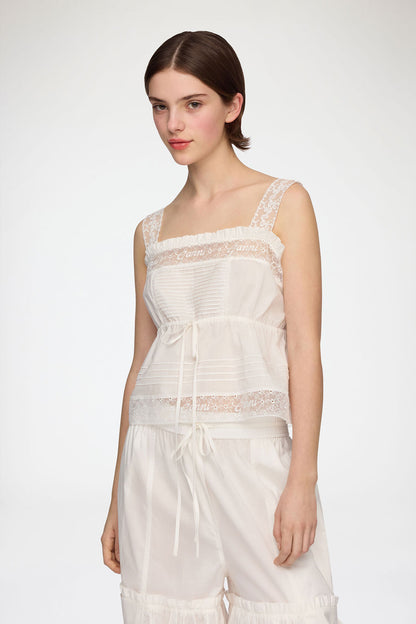 Top in White Cotton