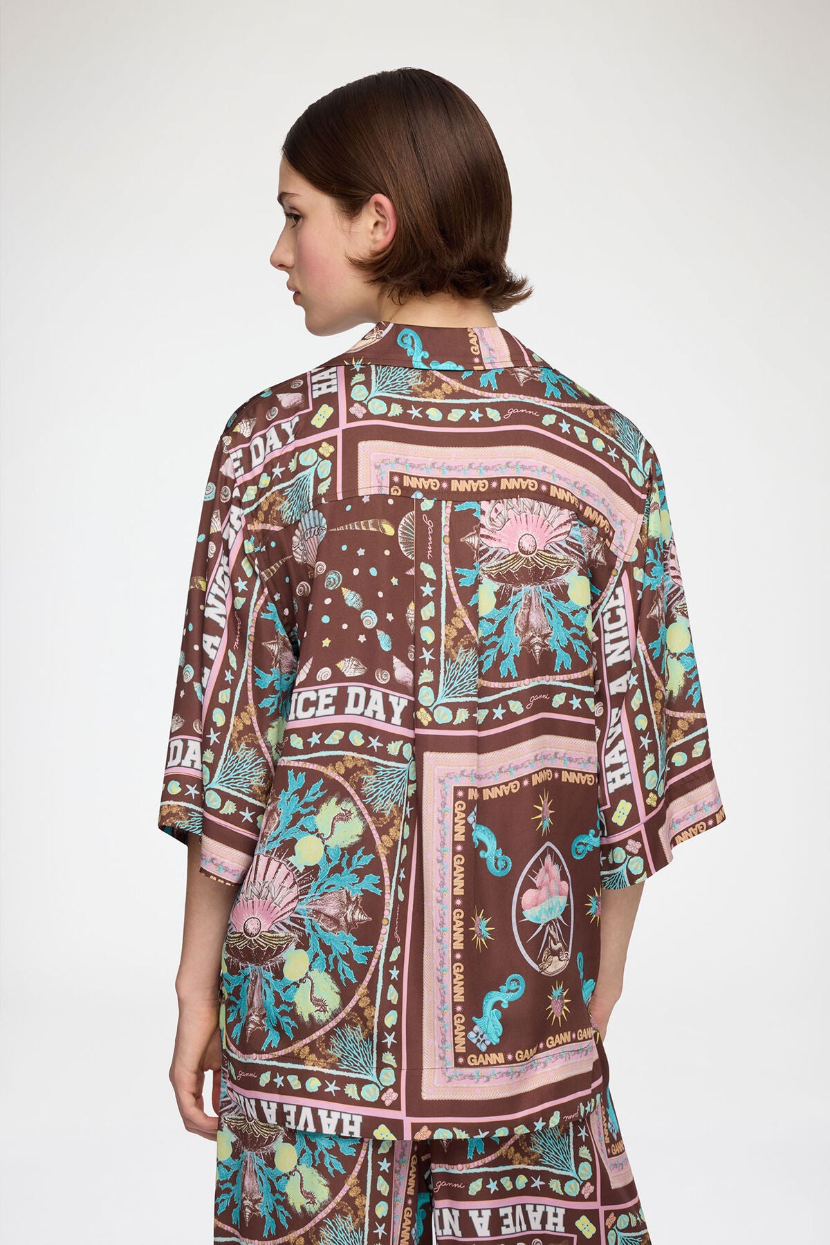 Shirt in Printed Twill