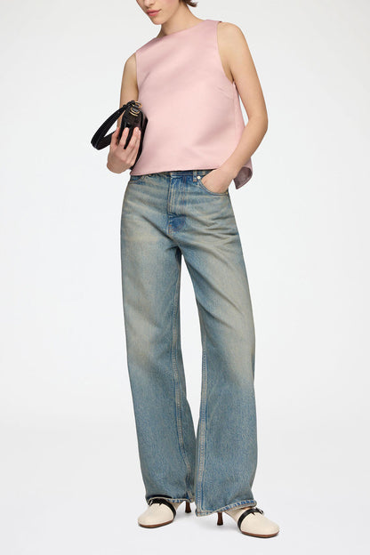 Top in Pink Satin