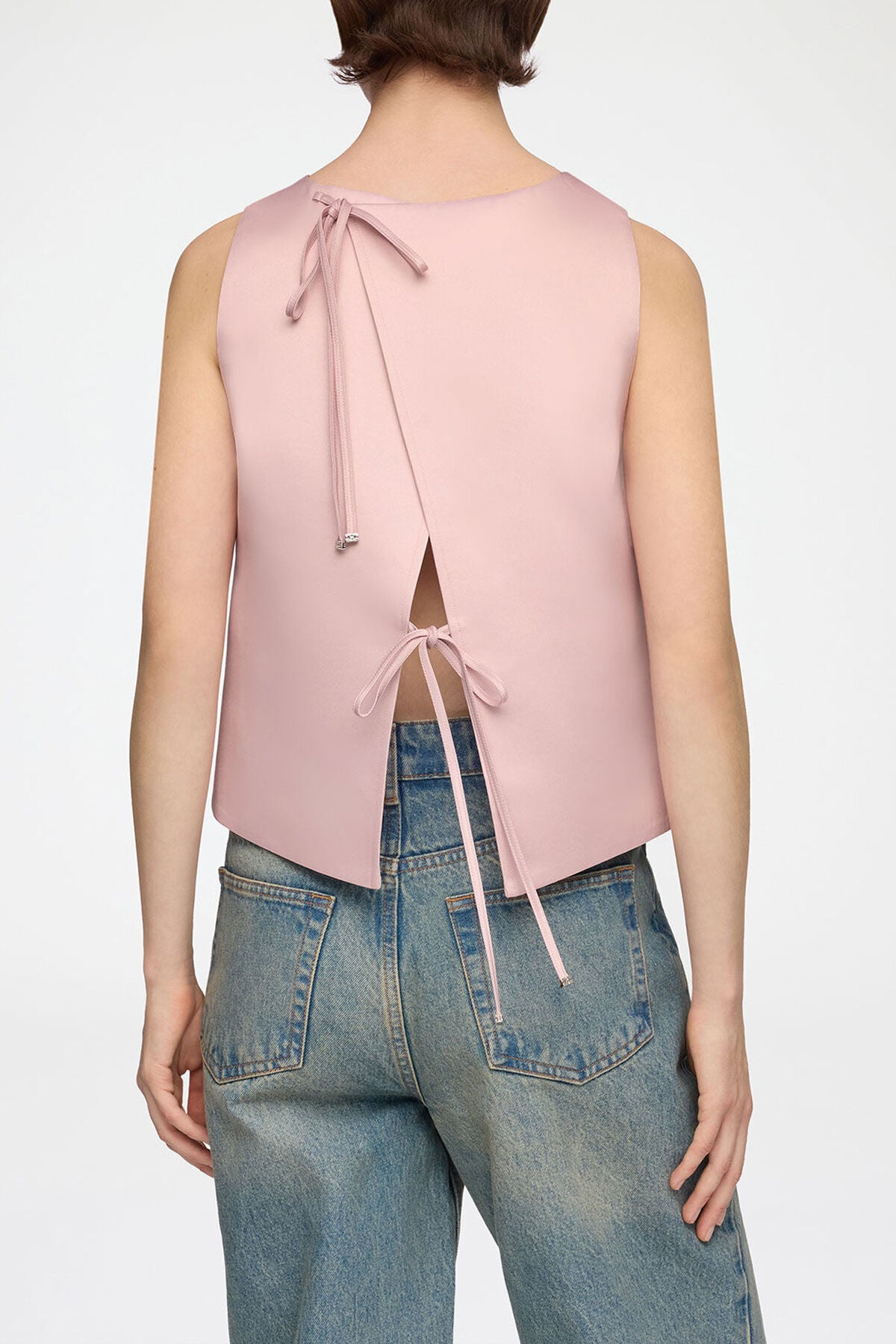 Top in Pink Satin