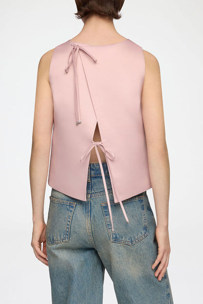 Top in Pink Satin