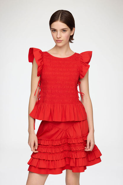 Top in Smocked Cotton