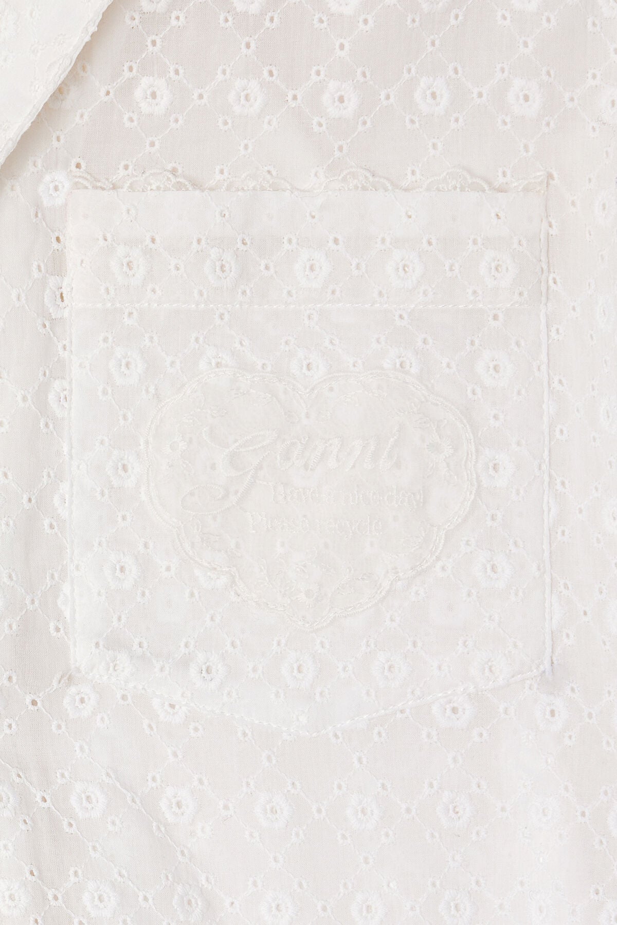 Shirt in White Broderie Anglaise
