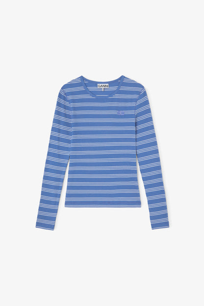 Long-sleeve Top with Stripes